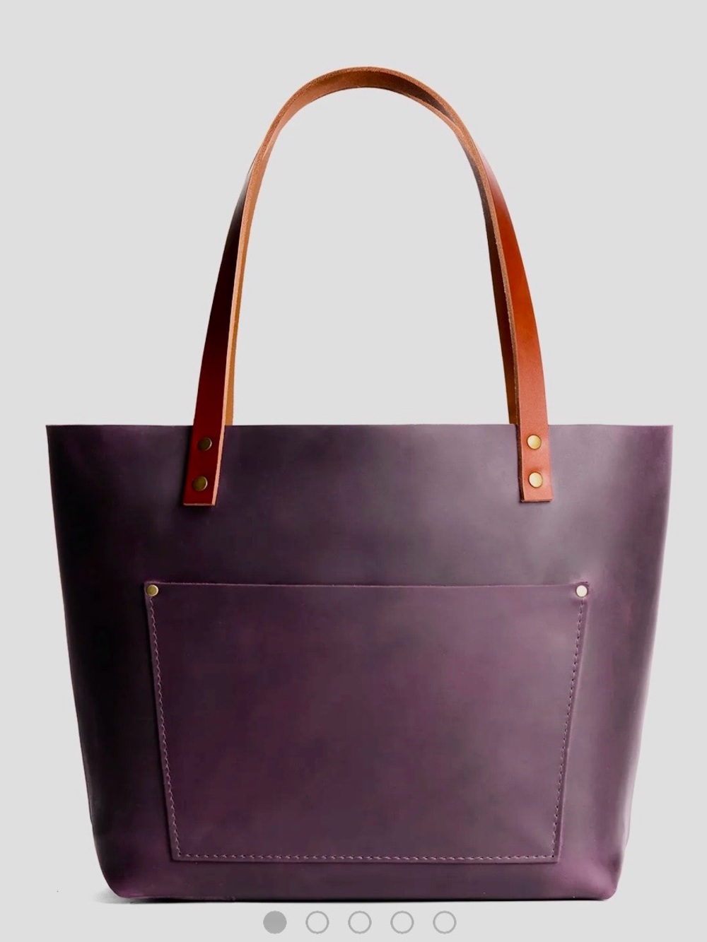 Portland Leather Larkspur Purple Small Classic Tote